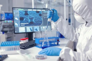 virolog-coducting-experiment-course-coronavirus-pandemic-with-micropipette-chemist-modern-laboratory-doing-research-using-dispenser-global-epidemic-with-covid-19-min-300x200